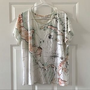 Weekends by Chico’s Caribbean Map Shirt